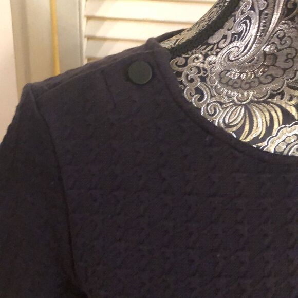 Theory 2 Pocket SOFT Dress in Midnight Blue. - Picture 3 of 11